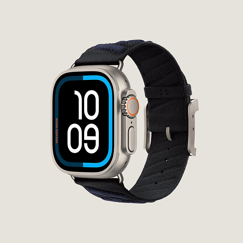 Band Apple Watch Hermès Ultra Single Tour 49 mm En Mer | Hermès USA